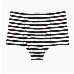 Jcrew High waist bikini bottom in classic stripe